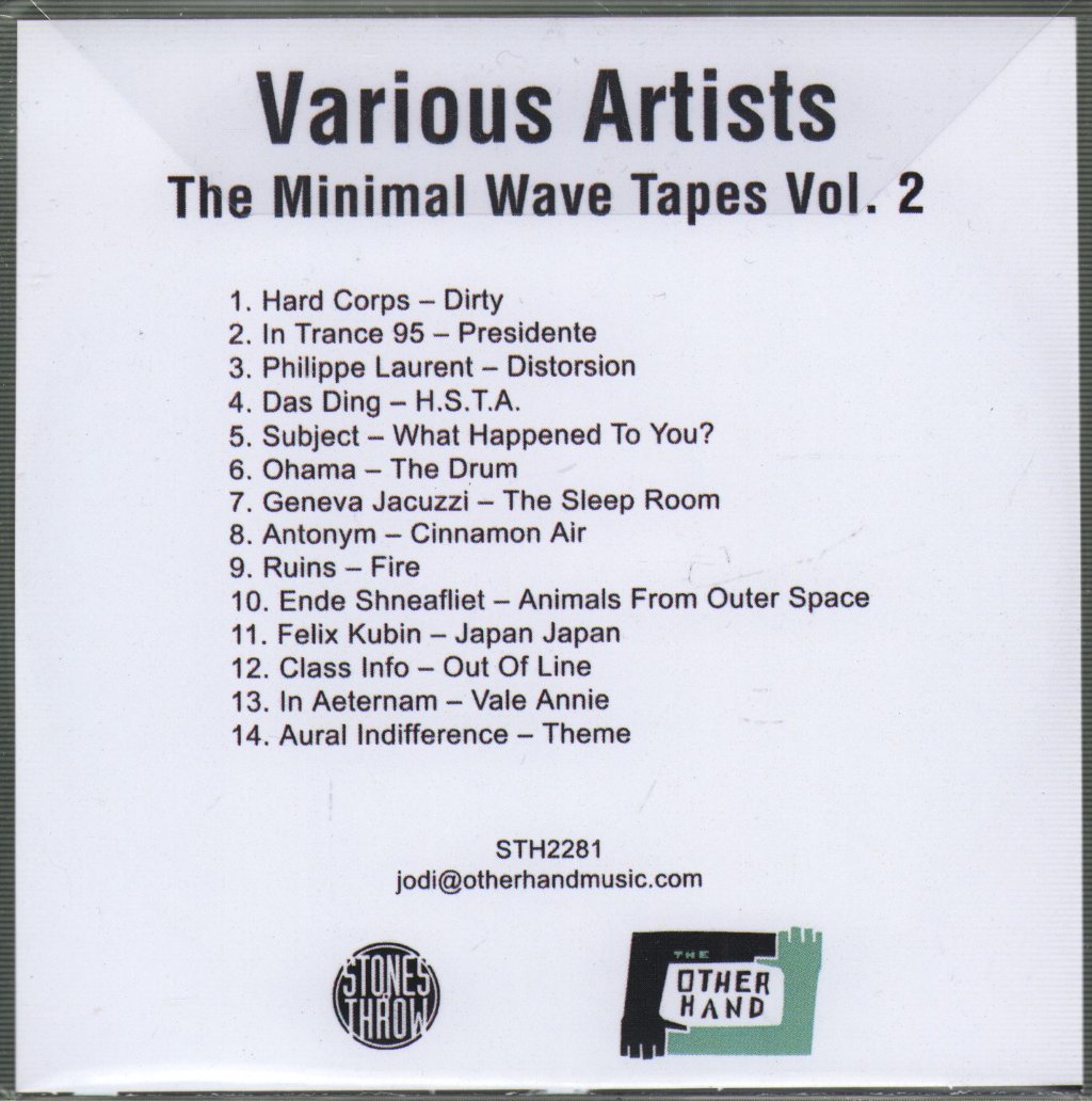 Various Artists - Minimal Wave Tapes Volume Two - Cdr