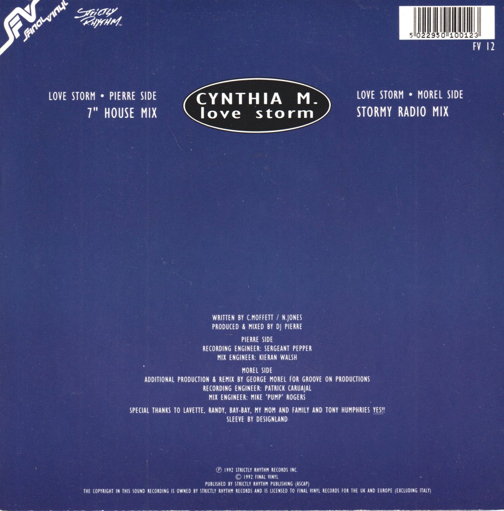 Cynthia M - Love Storm - 7 Inch