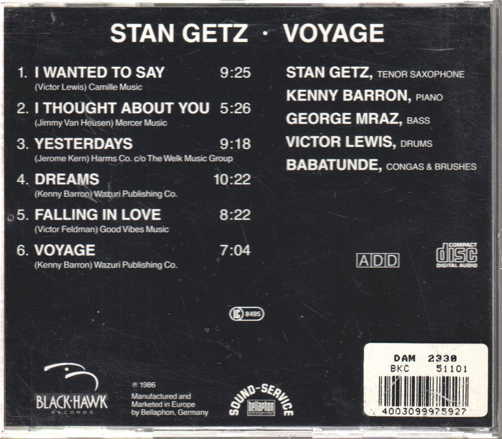 Stan Getz - Voyage - Cd