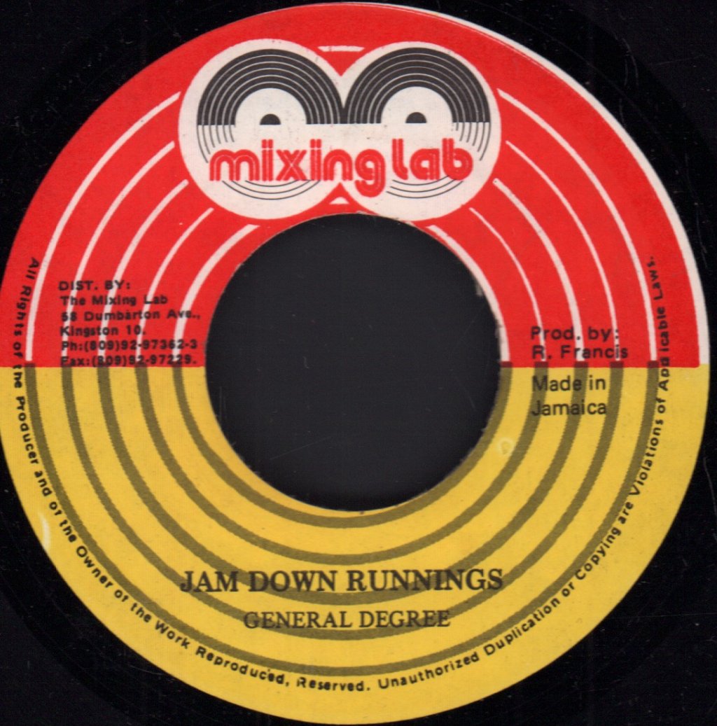 General Degree - Jam Down Runnings - 7 Inch