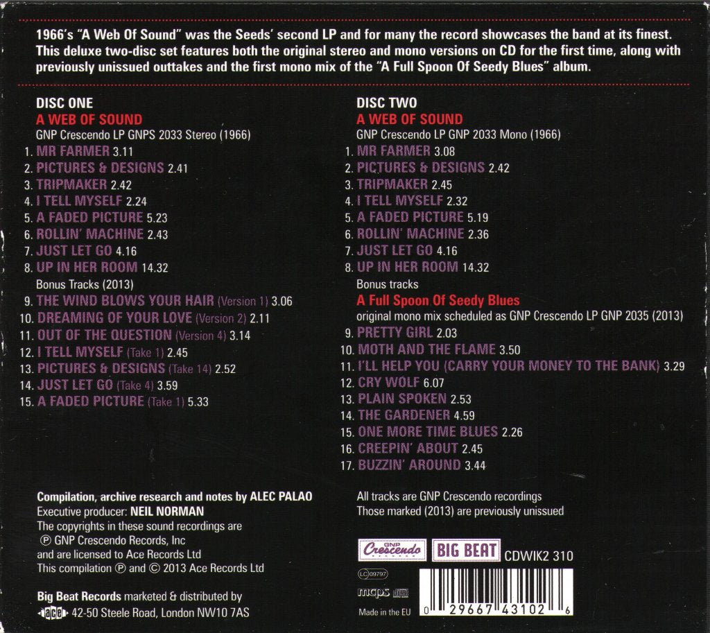 Seeds - A Web Of Sound - Double Cd