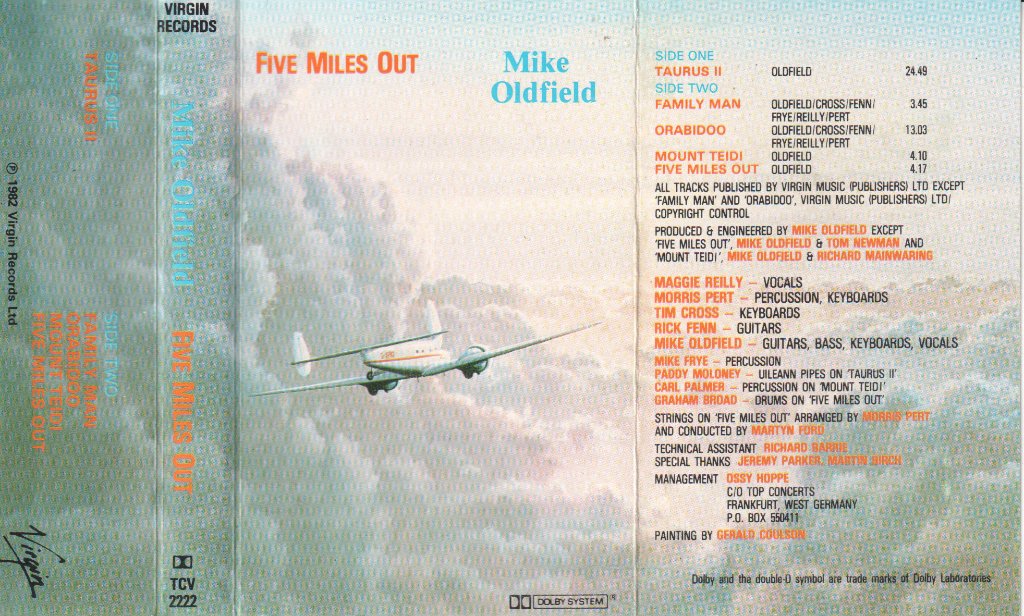 Mike Oldfield - Five Miles Out - Cassette
