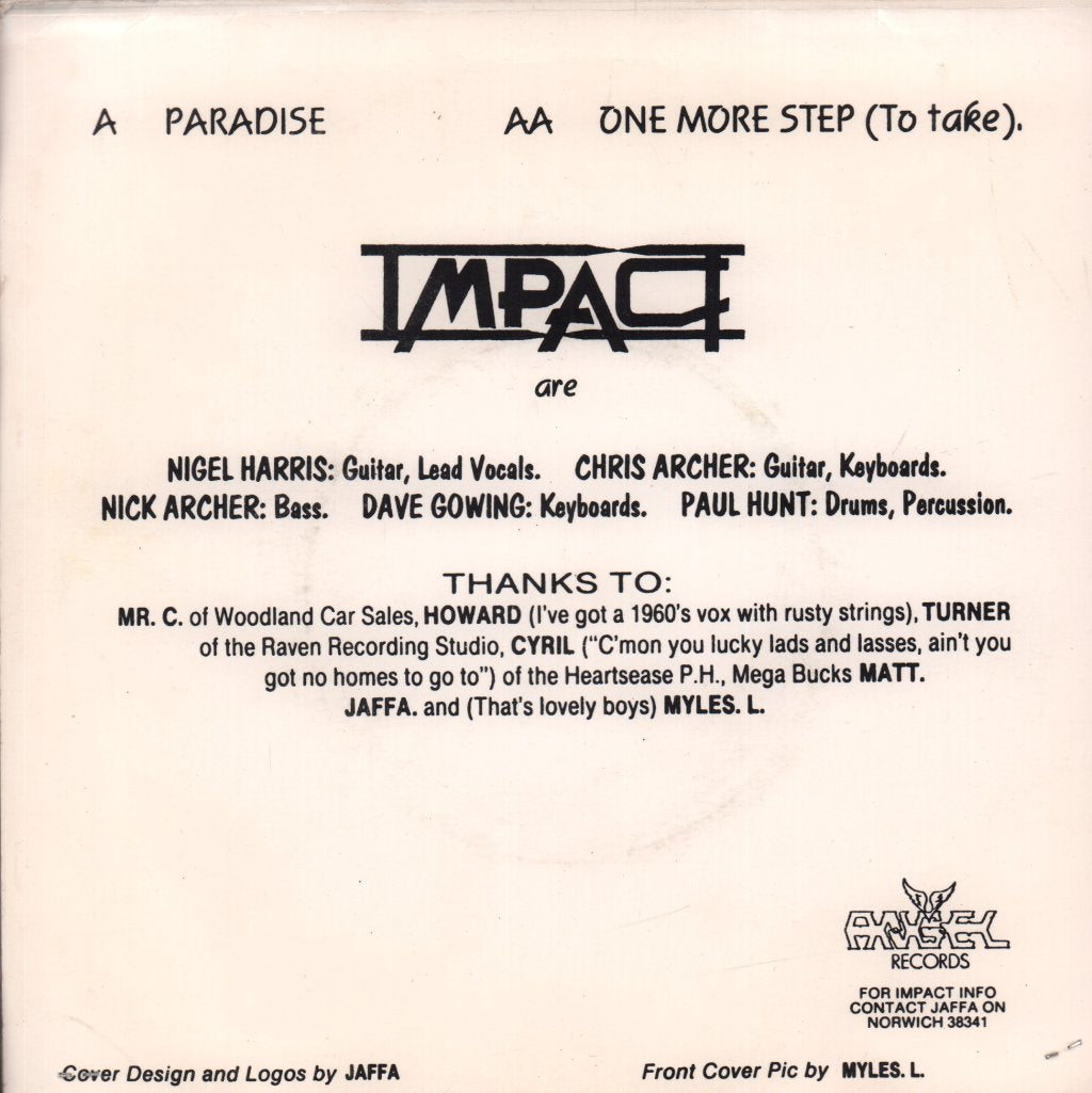 impact (indie/post punk group) - Paradise - 7 Inch