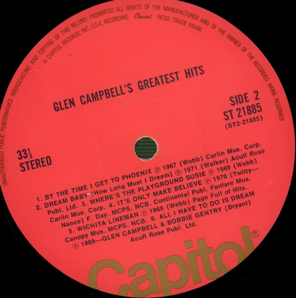 Glen Campbell - Greatest Hits - Lp