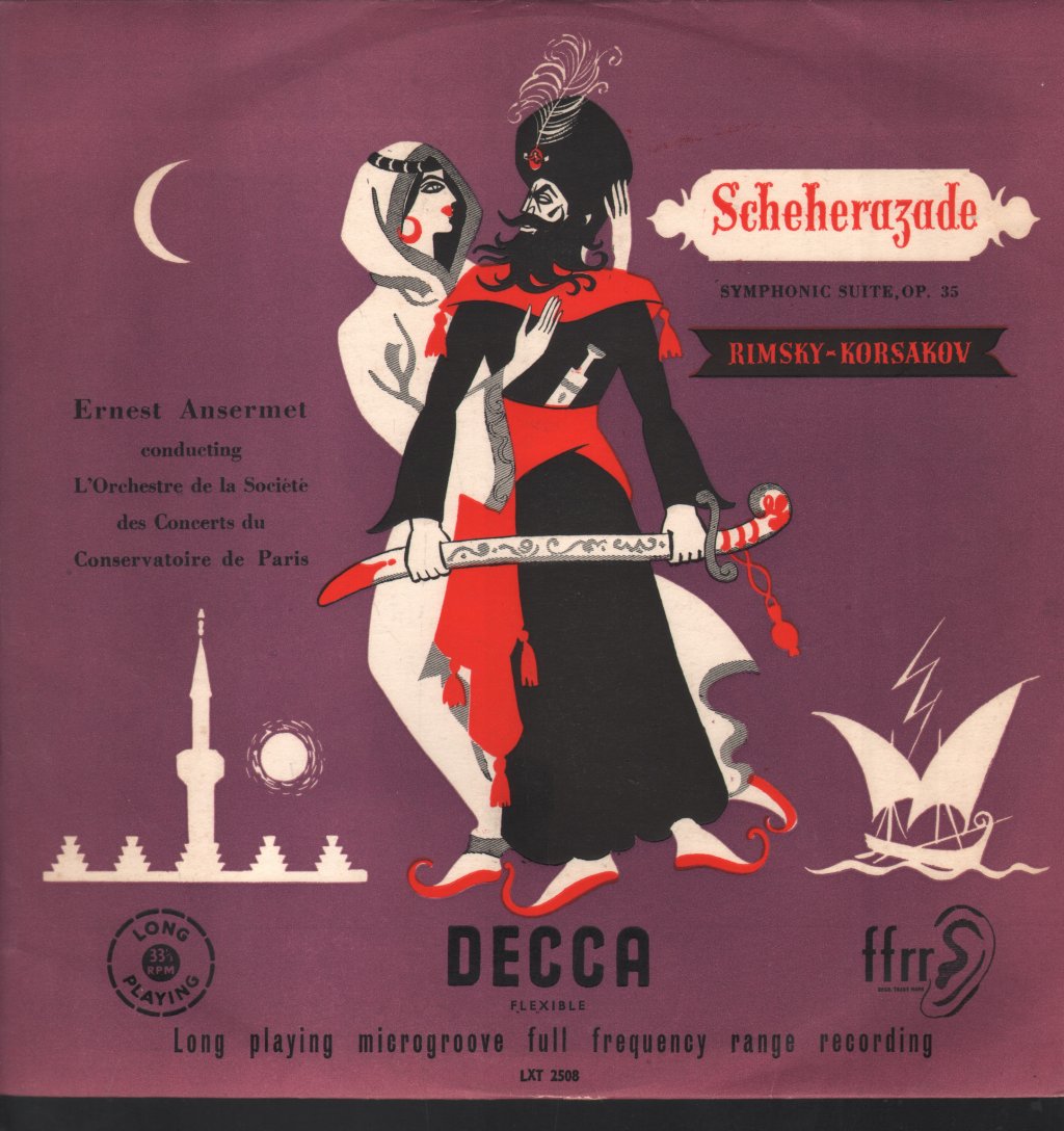 Ernest Ansermet / L'Orchestre De La Societe Des Concerts Du Conservatoire De Paris - Rimsky-Korsakov - Scheherazade - Lp