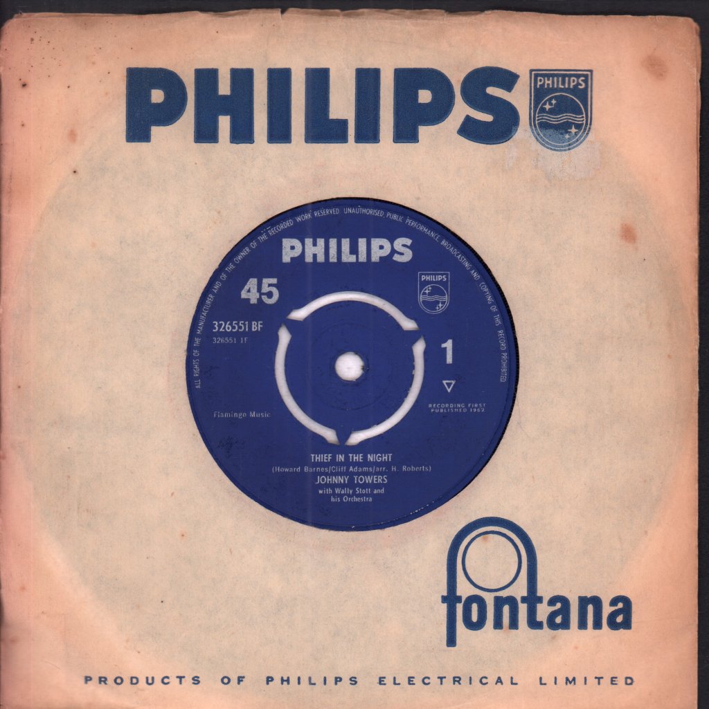 Johnny Towers - Thief In The Night - 7 Inch