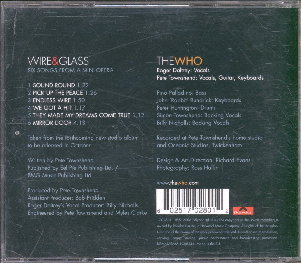 Who - Wire & Glass (Six Songs From A Mini-Opera) - Cd