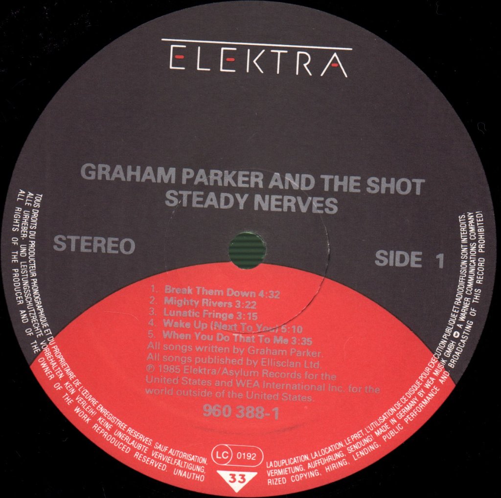 Graham Parker And The Shot - Steady Nerves - Lp