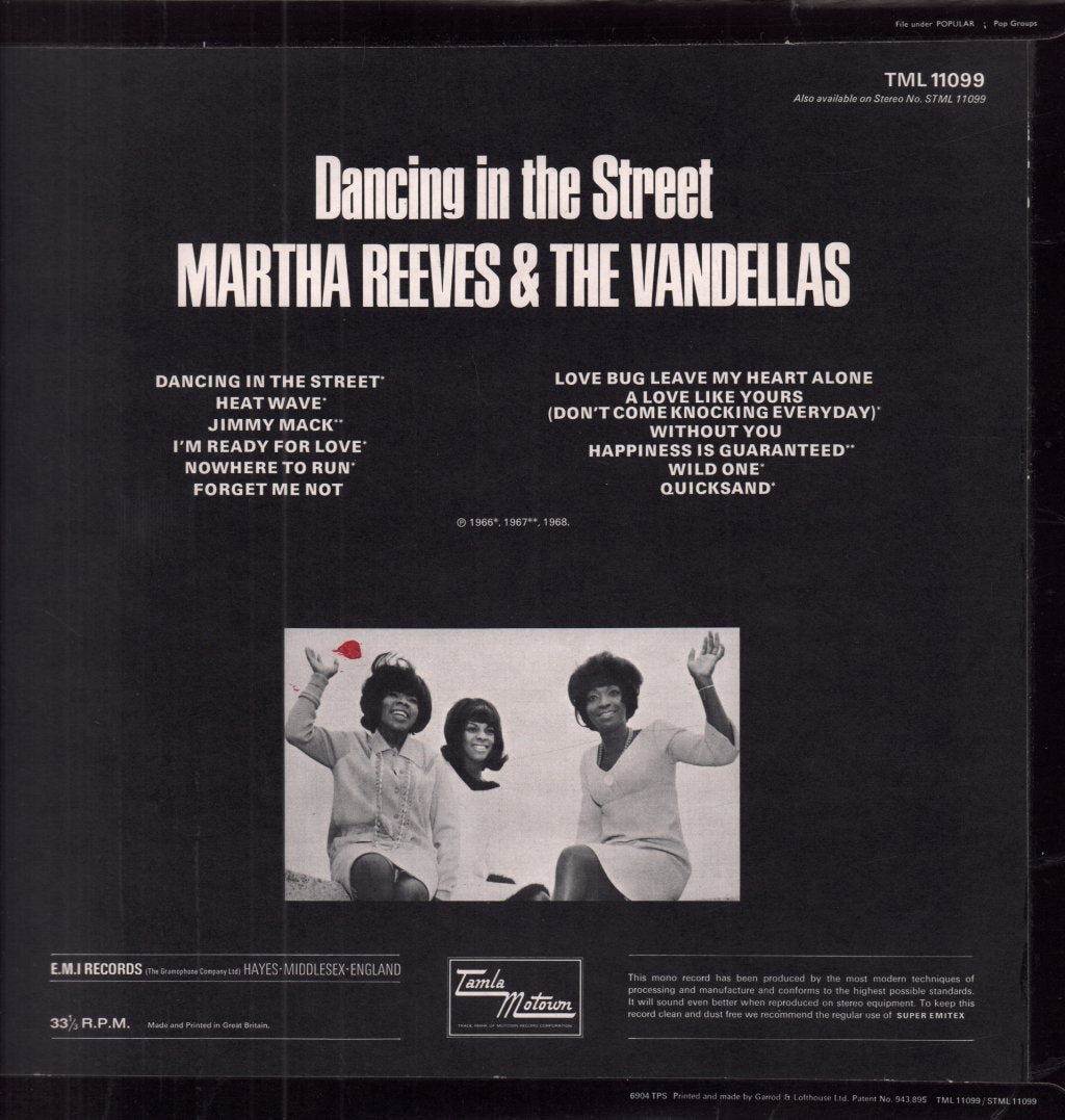 Martha Reeves And The Vandellas - Dancing In The Street - Lp