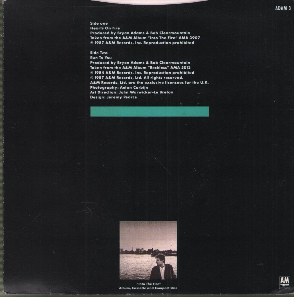 Bryan Adams - Hearts On Fire - 7 Inch