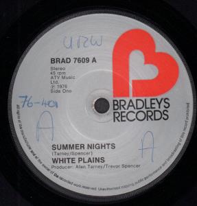 White Plains - Summer Nights - 7 Inch