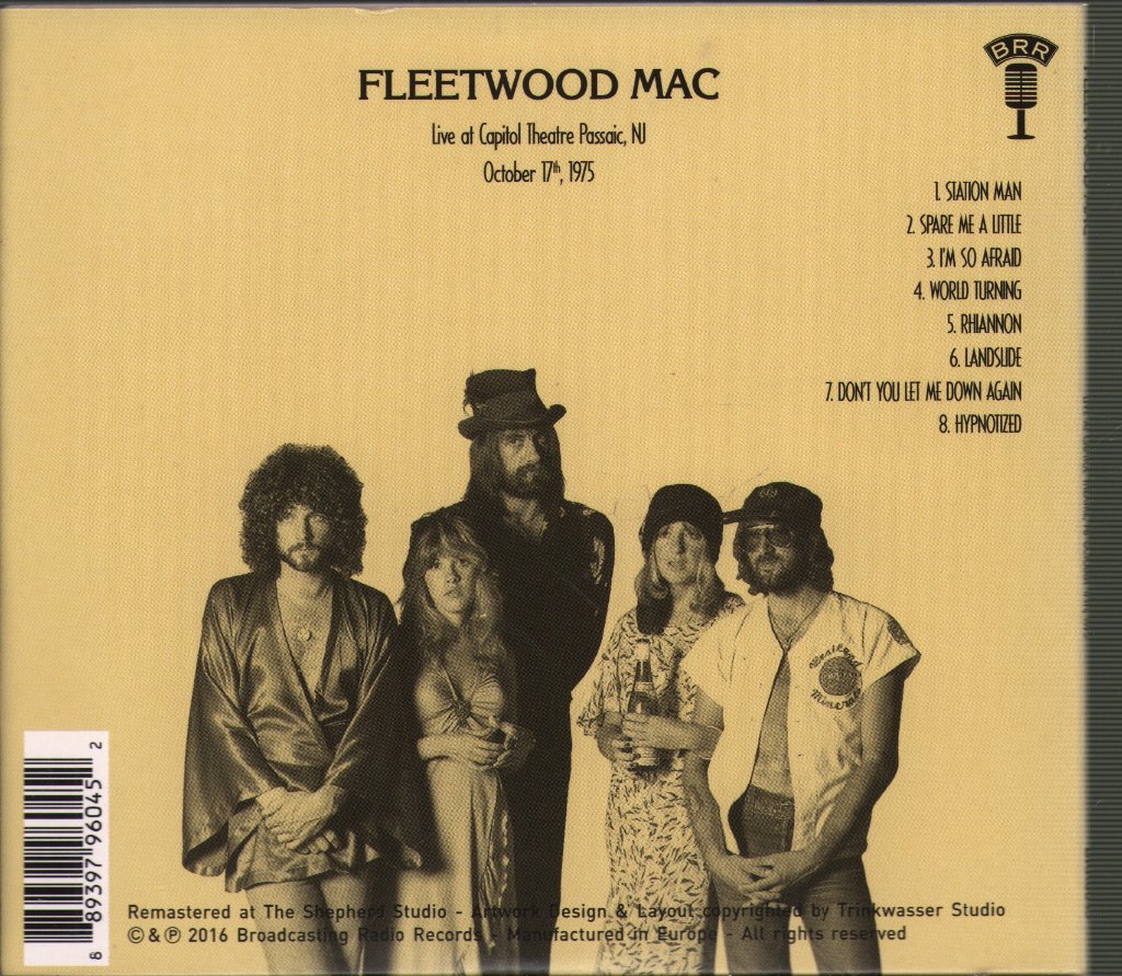 Fleetwood Mac - Live At Capitol Theatre Passaic, NJ, October 17th, 1975 - Cd