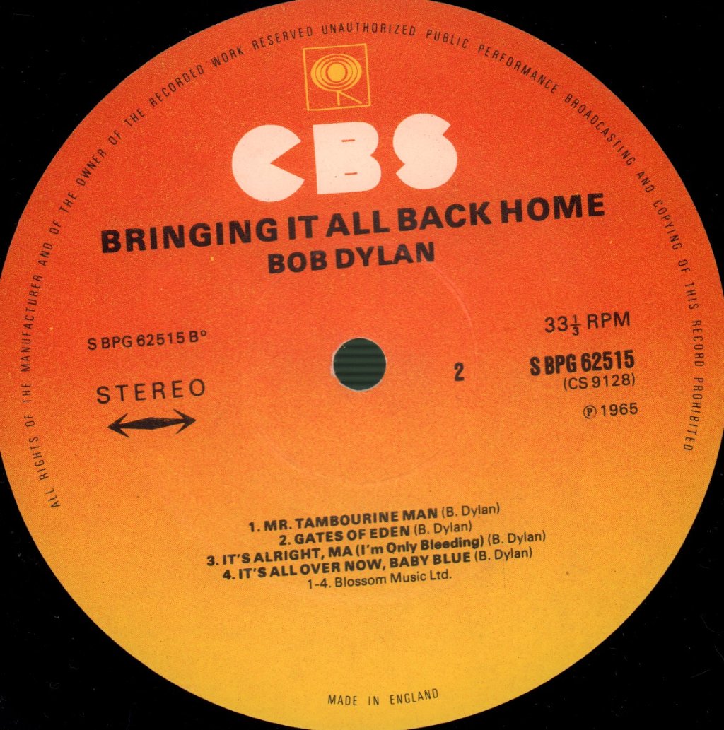 Bob Dylan - Bringing It All Back Home - Lp