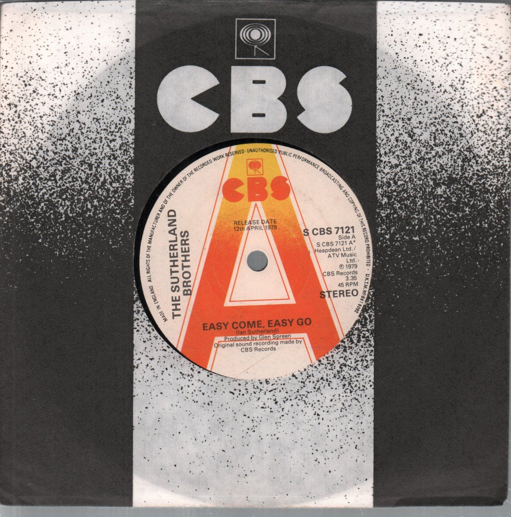 Sutherland Brothers - Easy Come Easy Go - 7 Inch