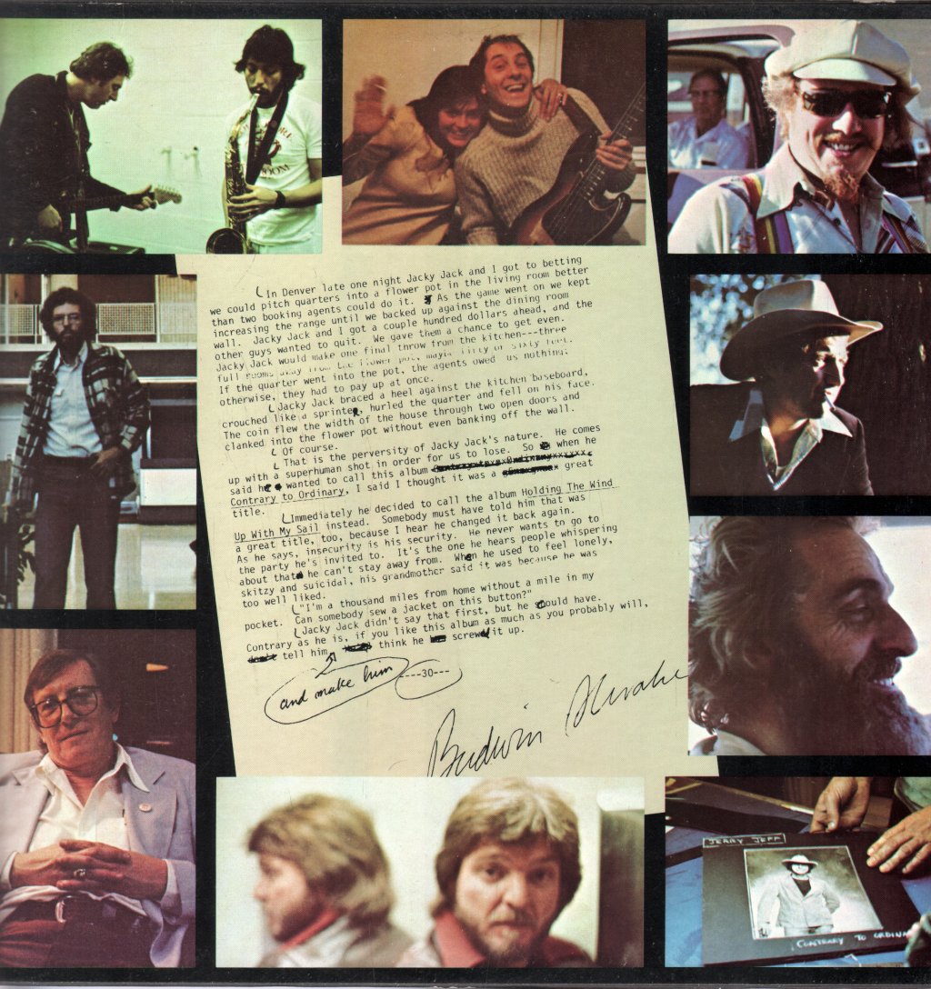 Jerry Jeff Walker - Contrary To Ordinary - Lp
