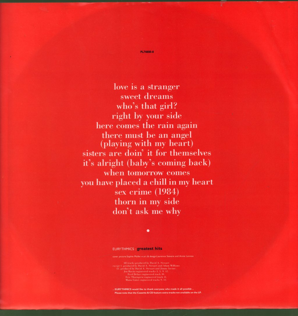 Eurythmics - Greatest Hits - Lp