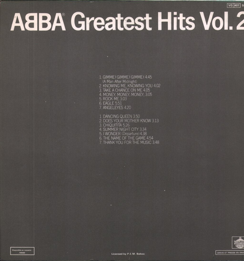 ABBA - Greatest Hits Vol. 2 - Lp