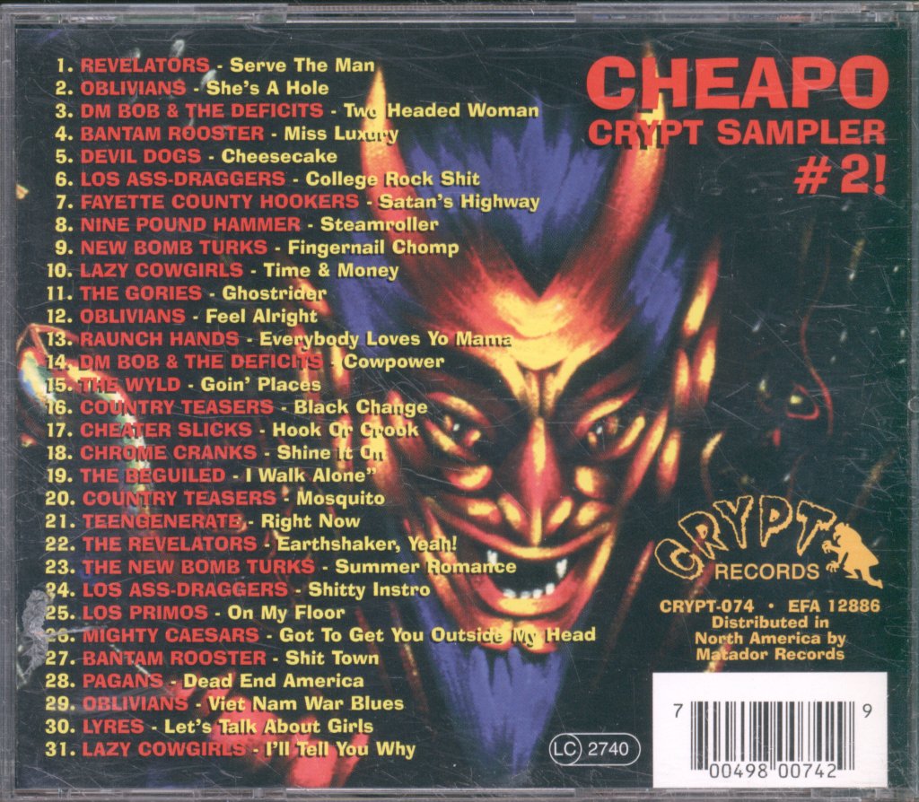 Various Artists - Cheapo Crypt Sampler #2! - Cd
