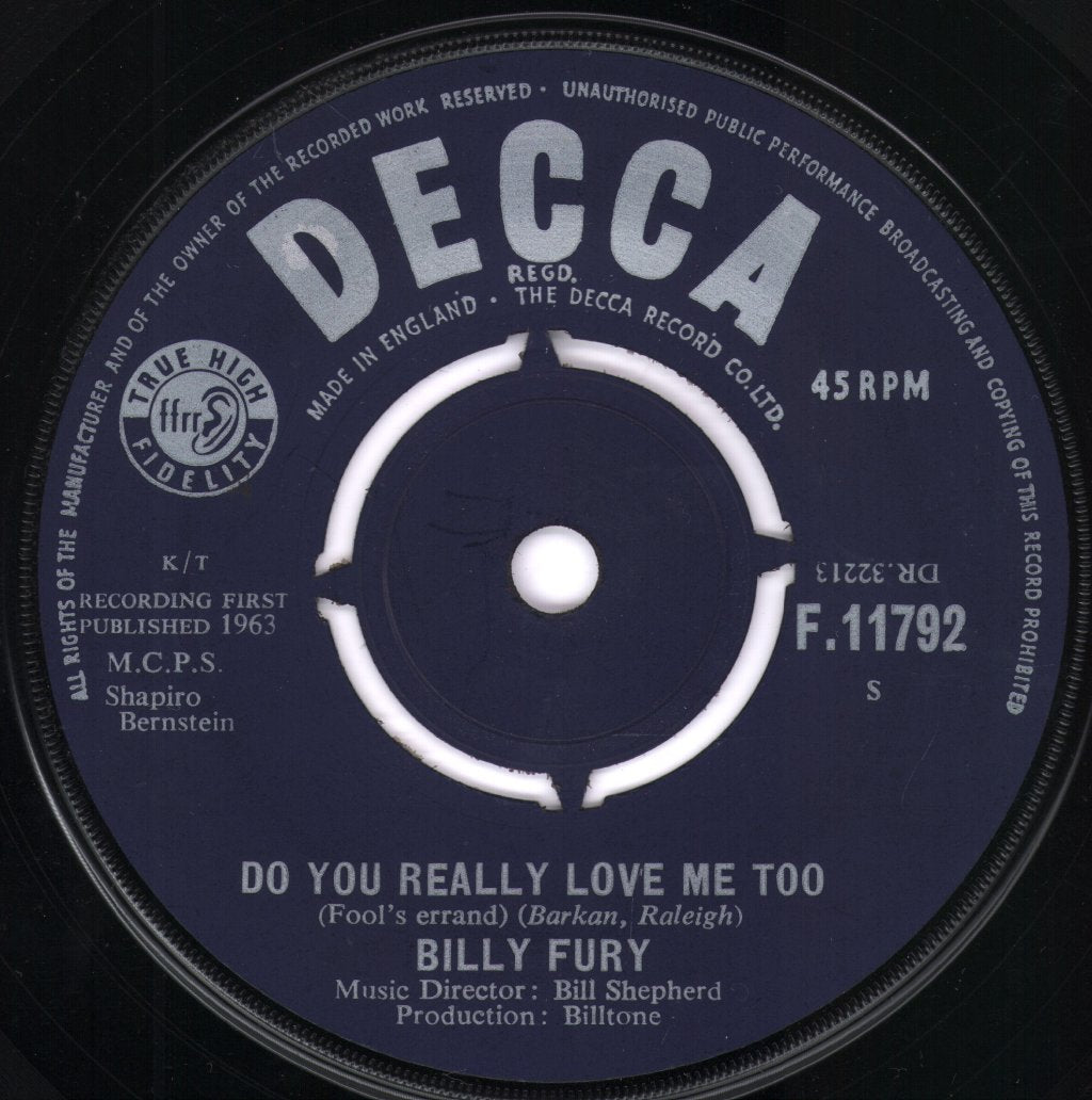 Billy Fury - What Am I Gonna Do - 7 Inch