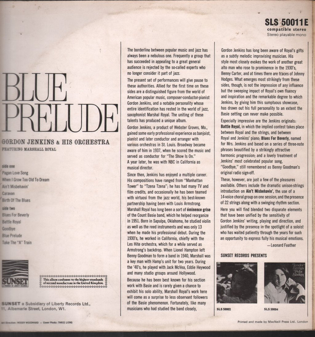 Gordon Jenkins - Blue Prelude - Lp
