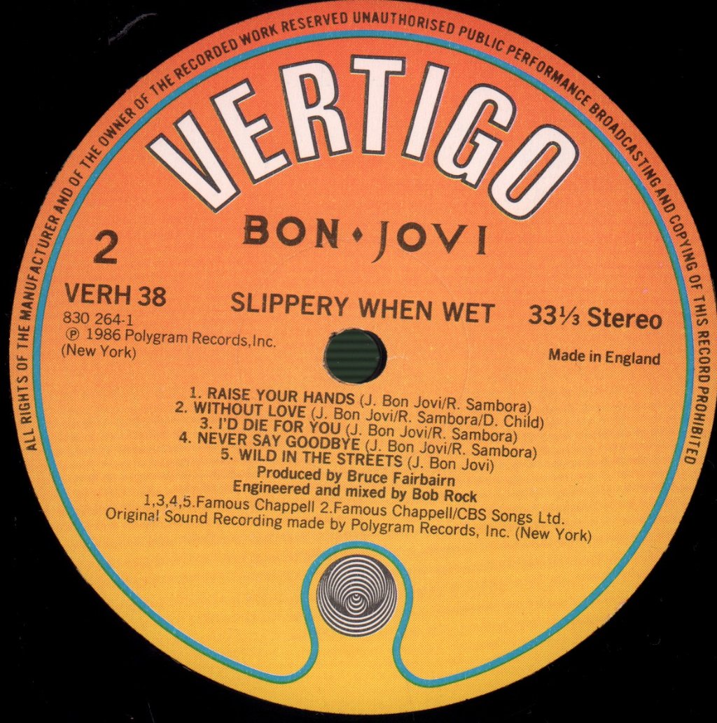 Bon Jovi - Slippery When Wet - Lp