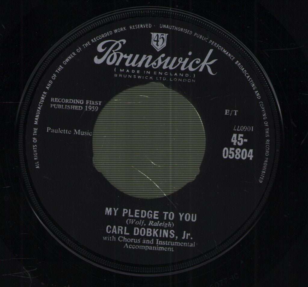 Carl Dobkins Jr - My Heart Is An Open Book - 7 Inch