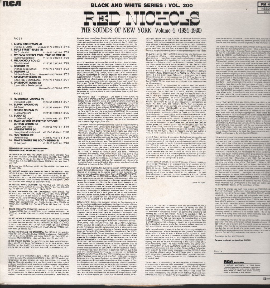 Red Nichols - Sounds Of New York Volume 4 1924-1930 - Lp
