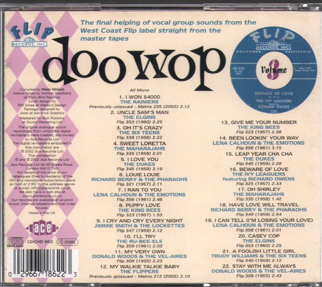 Various Artists - Flip Doo Wop Volume 3 - Cd