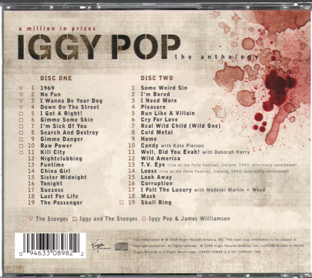 Iggy Pop - A Million In Prizes: The Anthology - Double Cd