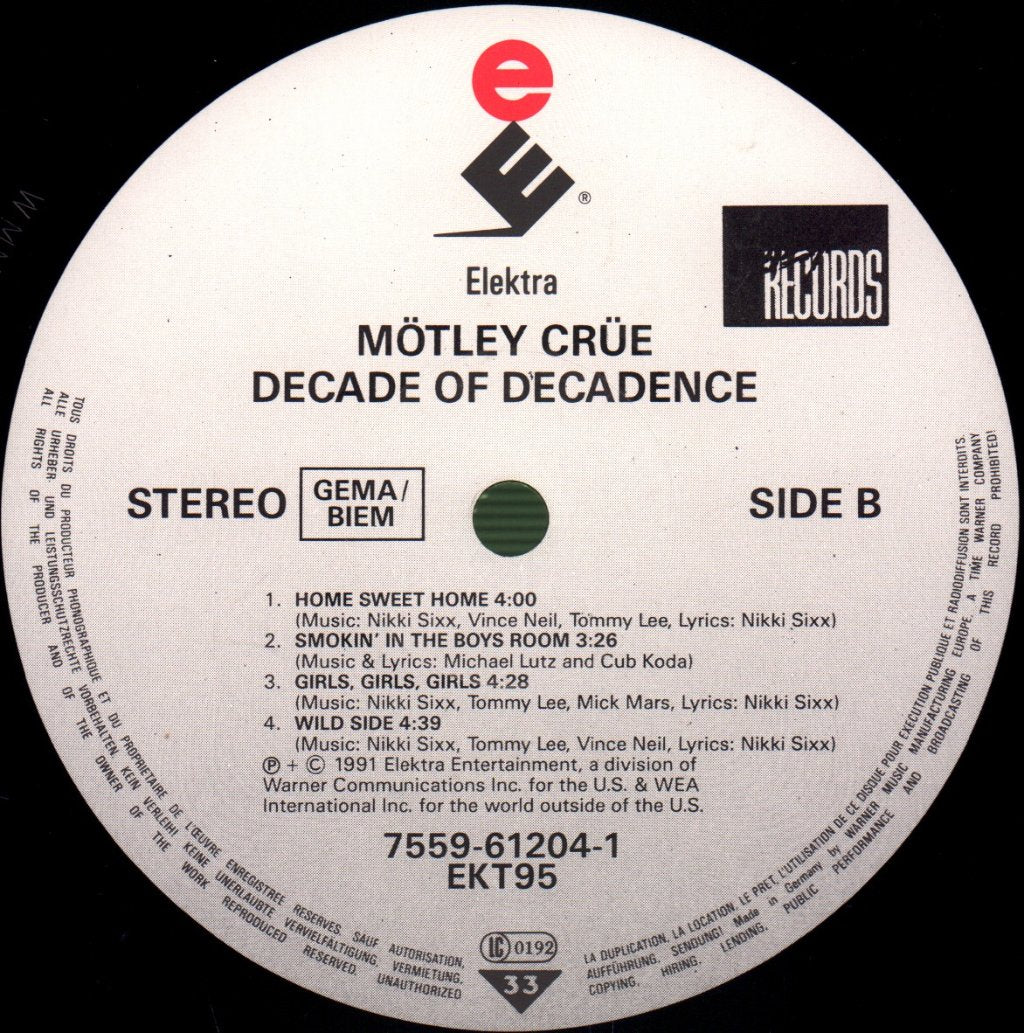 Motley Crue - Decade Of Decadence '81-'91 - Double Lp