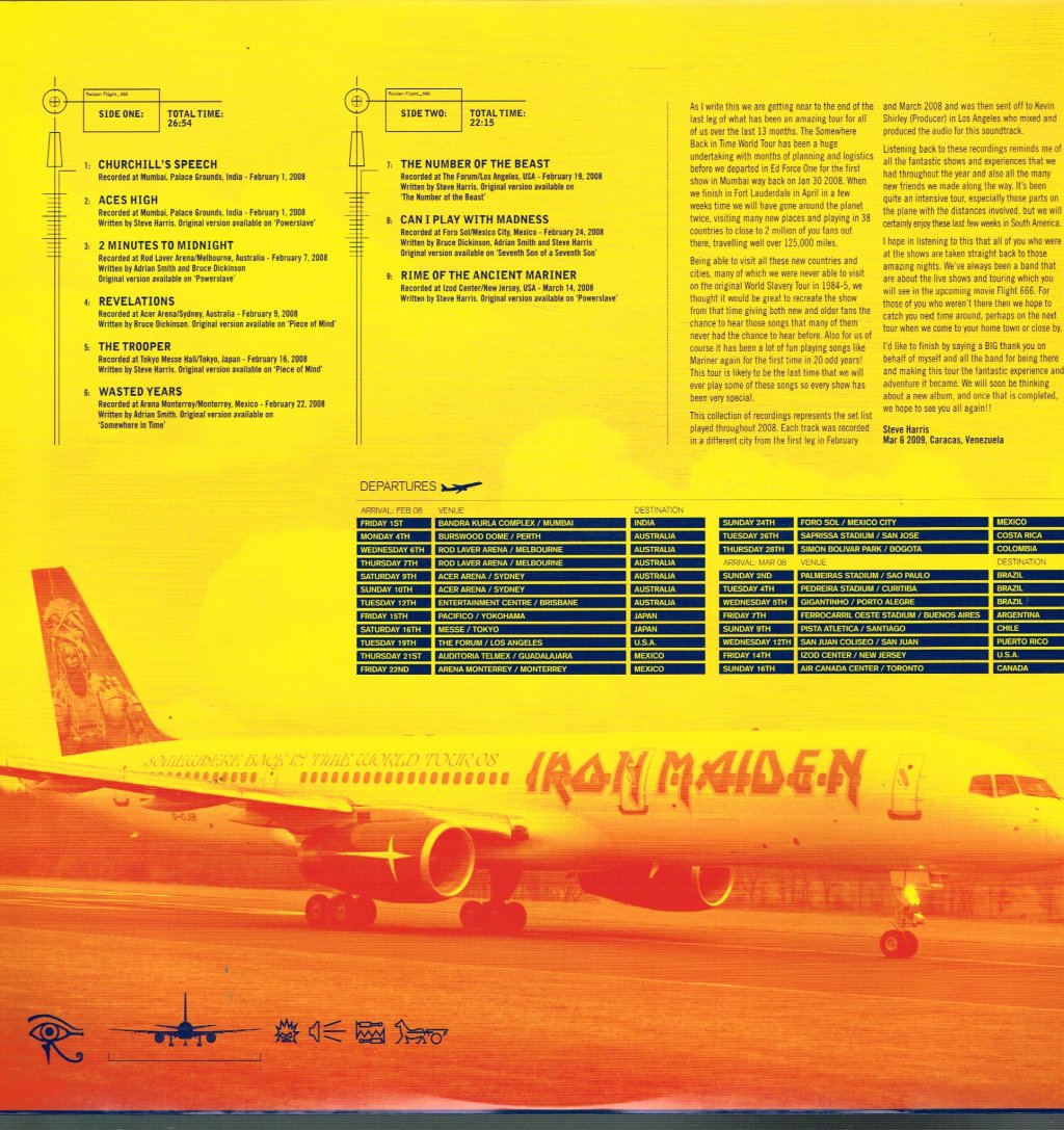 Iron Maiden - Flight 666 - Double Lp