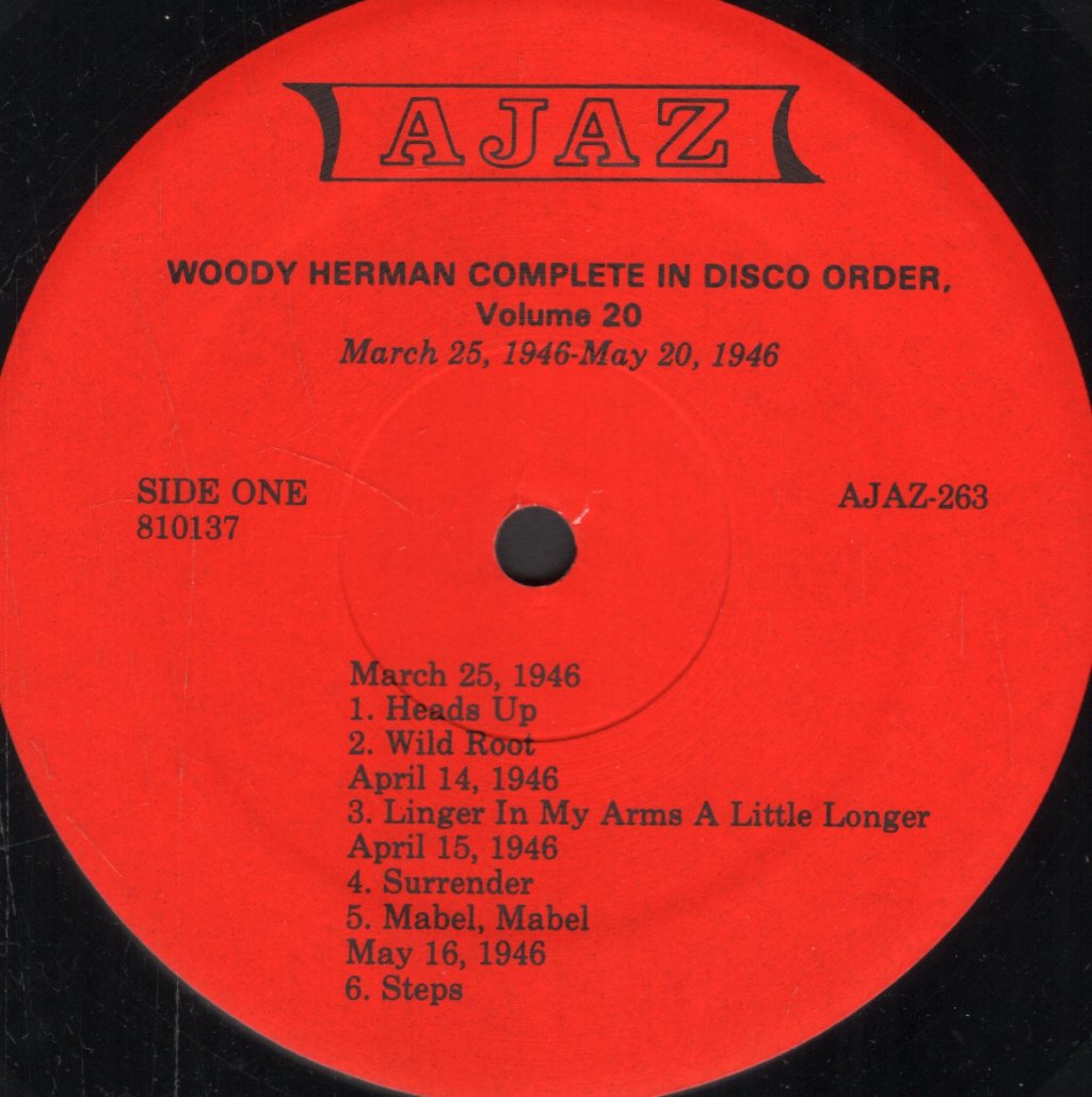 Woody Herman - Complete In Disco Order, Volume 20 - Lp