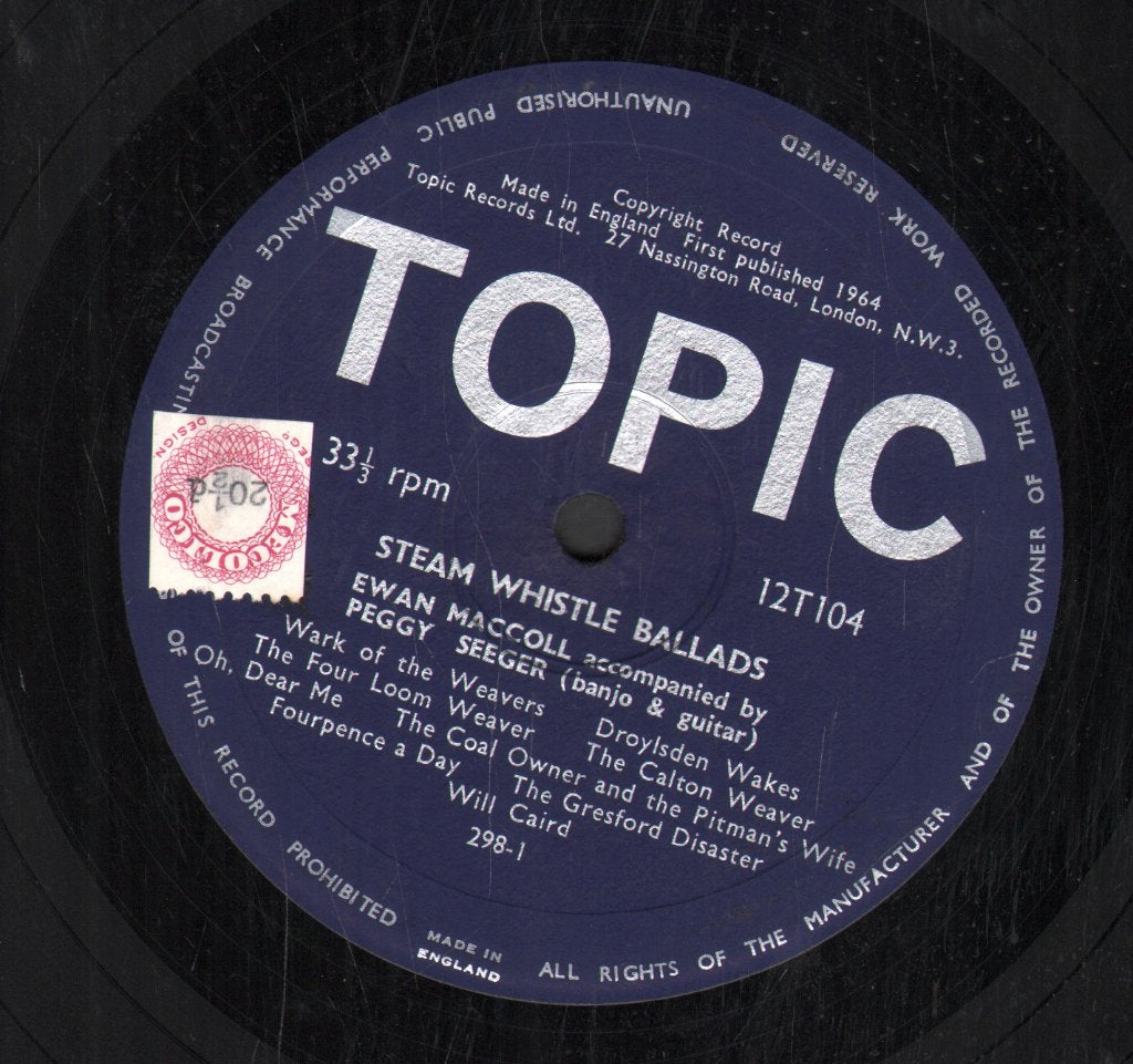 Ewan Maccoll And Peggy Seeger - Steam Whistle Ballads - Lp