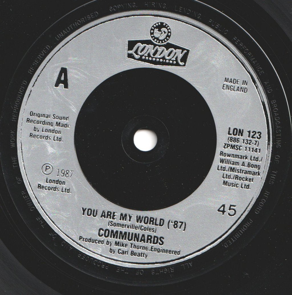 Communards - You Are My World - 7 Inch