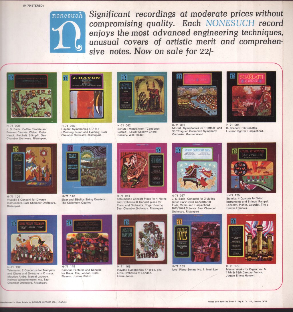 Various Artists - Nonesuch Presents: Treasures Of The Baroque - Lp