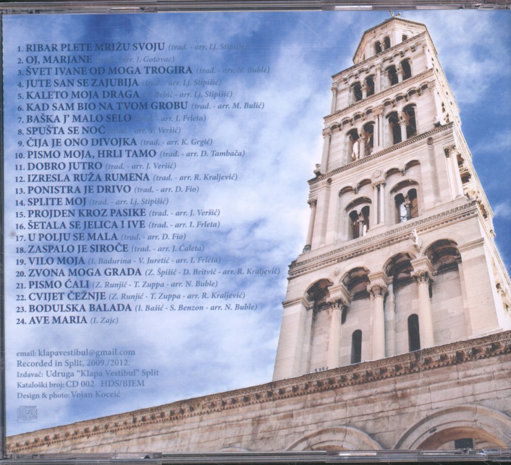 Klapa Vestibule - Traditional Dalmatian Songs - Cd