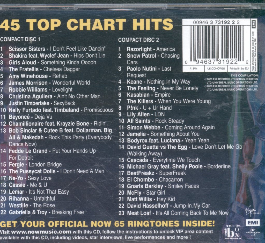 Various Artists - Now That's What I Call Music! 65 - Double Cd