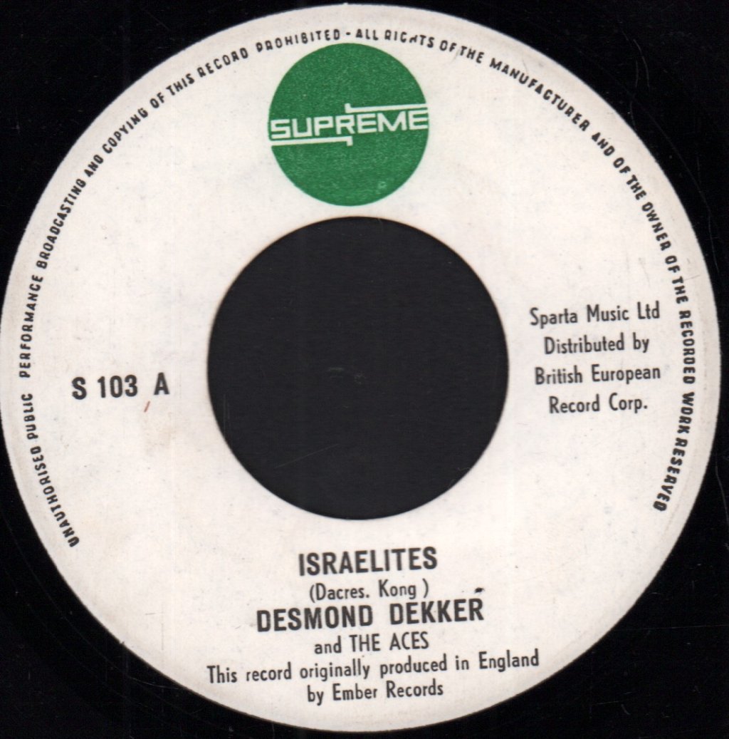 Desmond Dekker - Israelites - 7 Inch