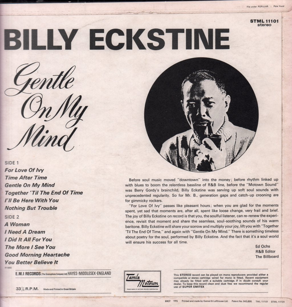 Billy Eckstine - Gentle On My Mind - Lp