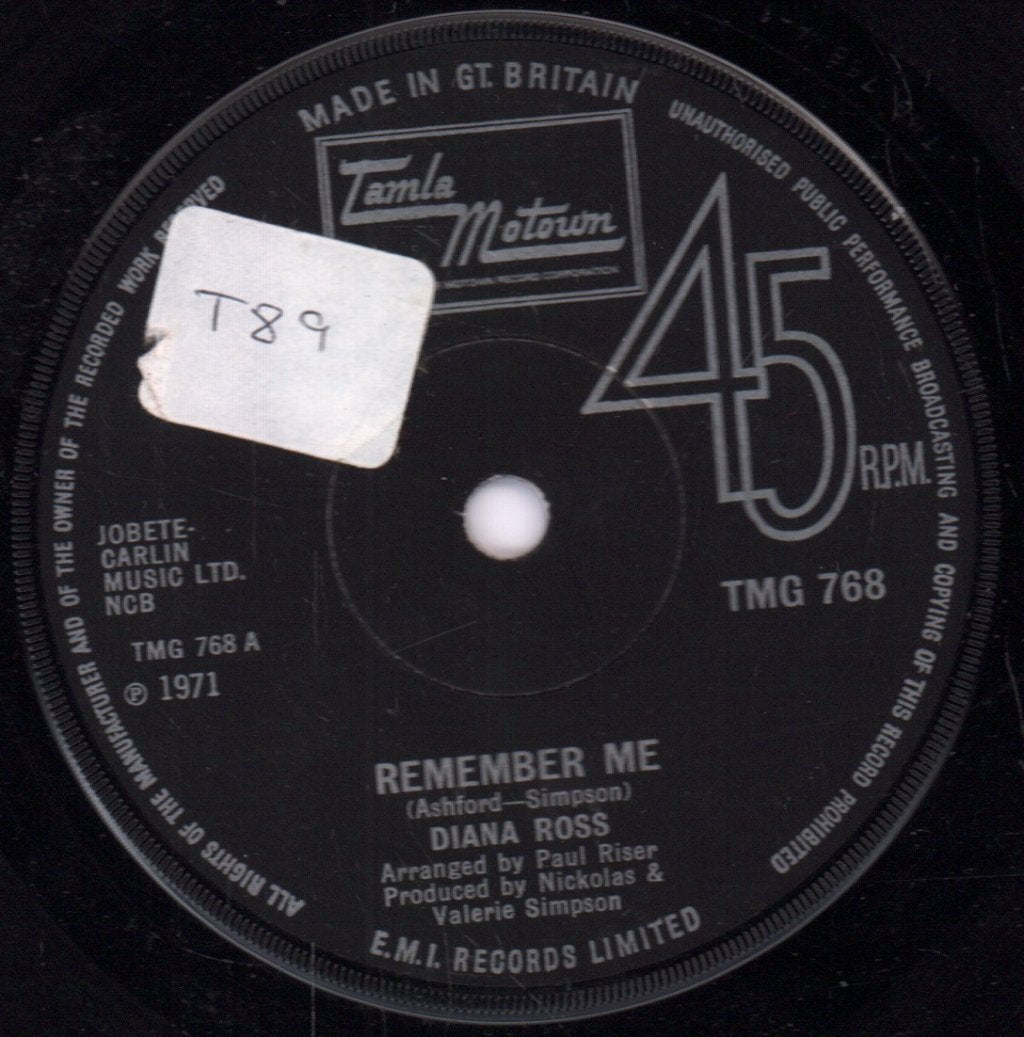 Diana Ross - Remember Me - 7 Inch