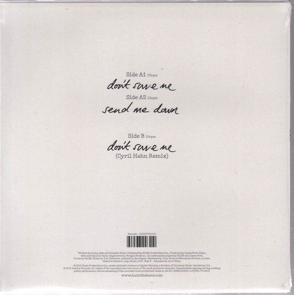 Haim - Don't Save Me - 10 Inch