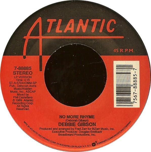 Debbie Gibson - No More Rhyme - 7 Inch