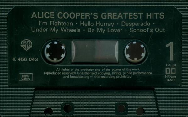 Alice Cooper - Alice Cooper's Greatest Hits - Cassette