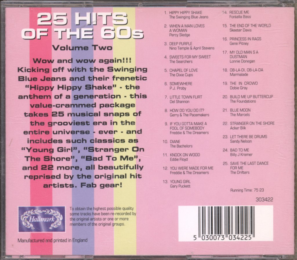 Various Artists - 25 Hits Of The 60s - Volume Two - Cd