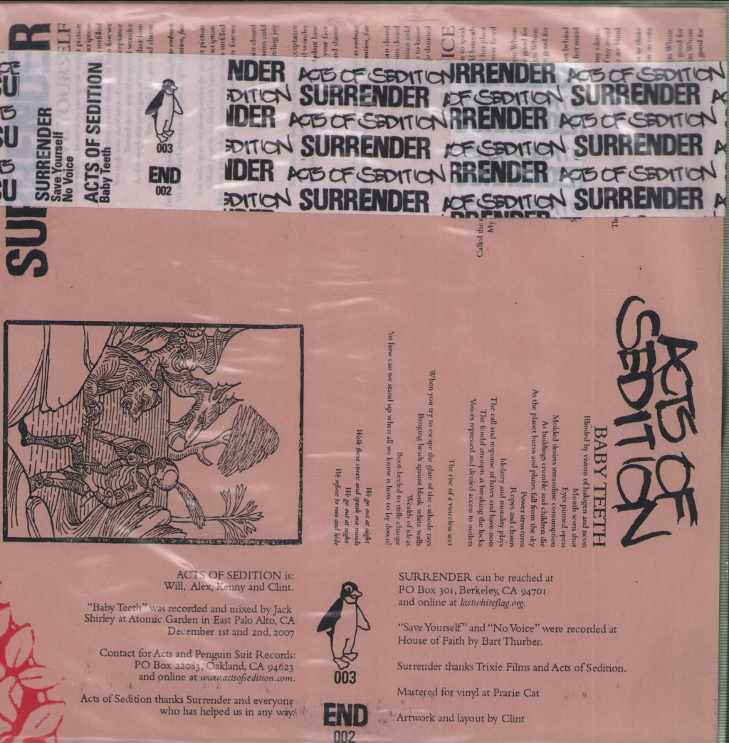 Acts Of Sedition/Surrender - Split 7" - 7 Inch
