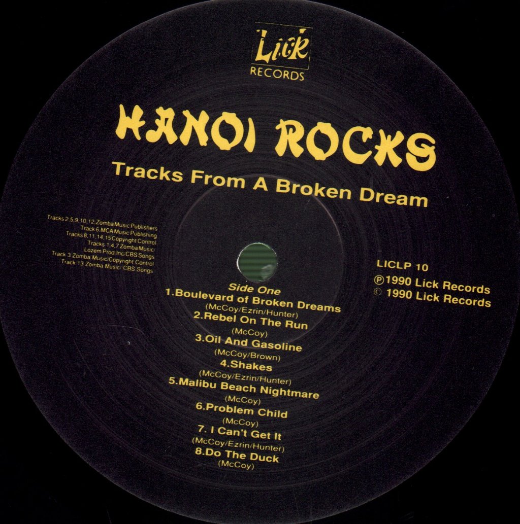 Hanoi Rocks - Tracks From A Broken Dream - Lp