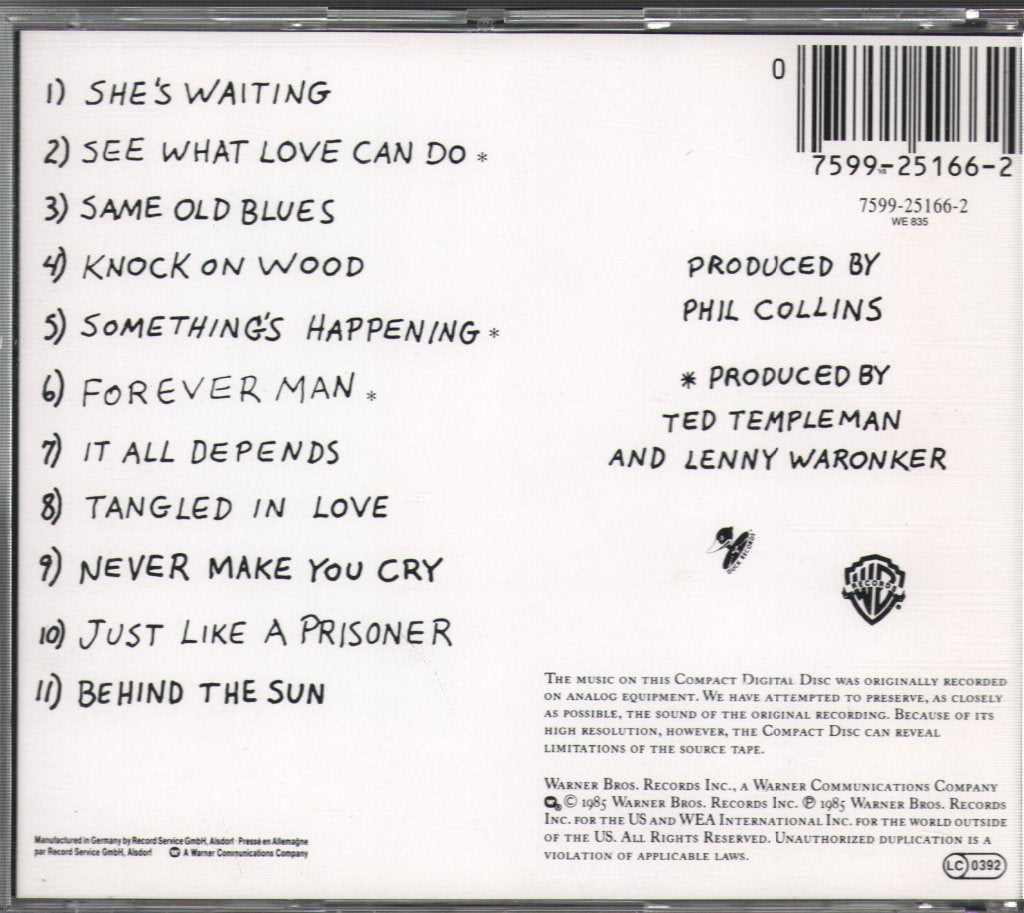 Eric Clapton - Behind The Sun - Cd