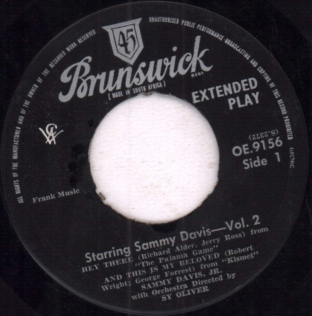 Sammy Davis Jr. - Starring Sammy Davis Volume 2 - 7 Inch