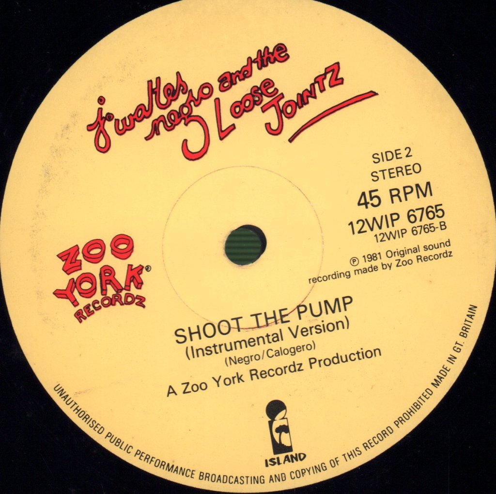 J Walter Negro And The Loose Jointz - Shoot The Pump - 12 Inch
