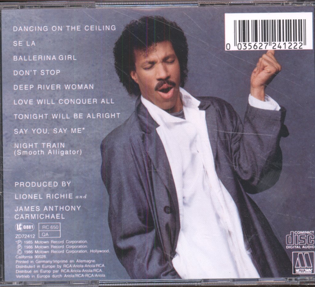Lionel Richie - Dancing On The Ceiling - Cd